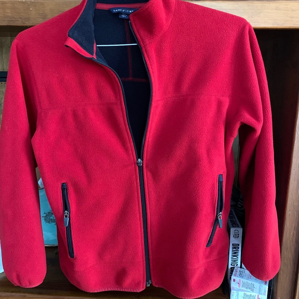 Lands end womens thermal fleece full zip. Worn about 4x